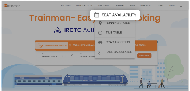 Seat availability button