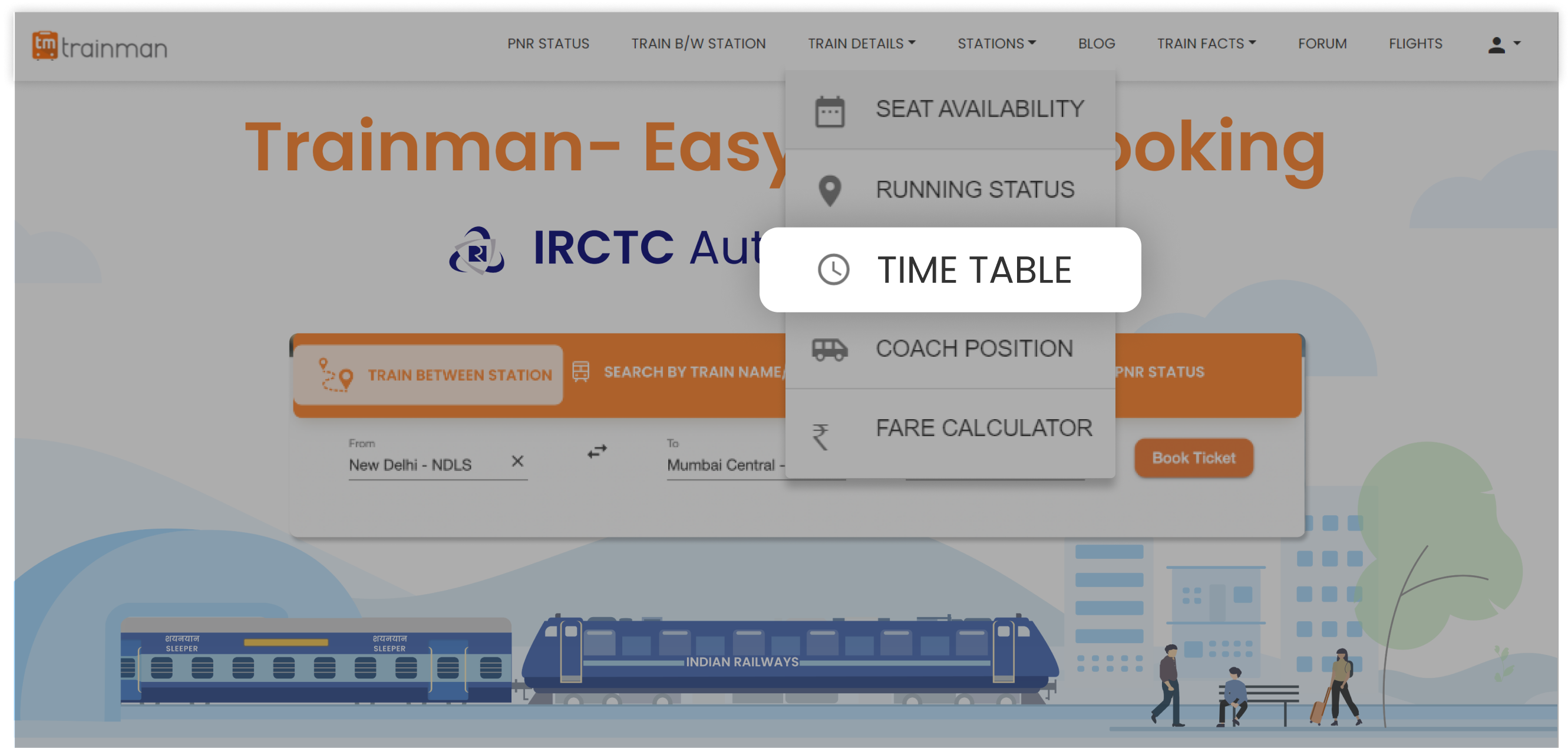 Train Time table, Indian Railways Time Table & schedule Trainman (2023)
